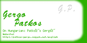 gergo patkos business card