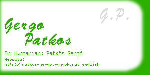 gergo patkos business card